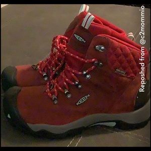 Keen red boots